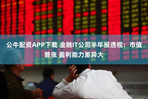 公牛配资APP下载 金融IT公司半年报透视：市值普涨 盈利能力差异大